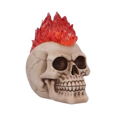 Hot Headed Red Punk LED Mohican Skull