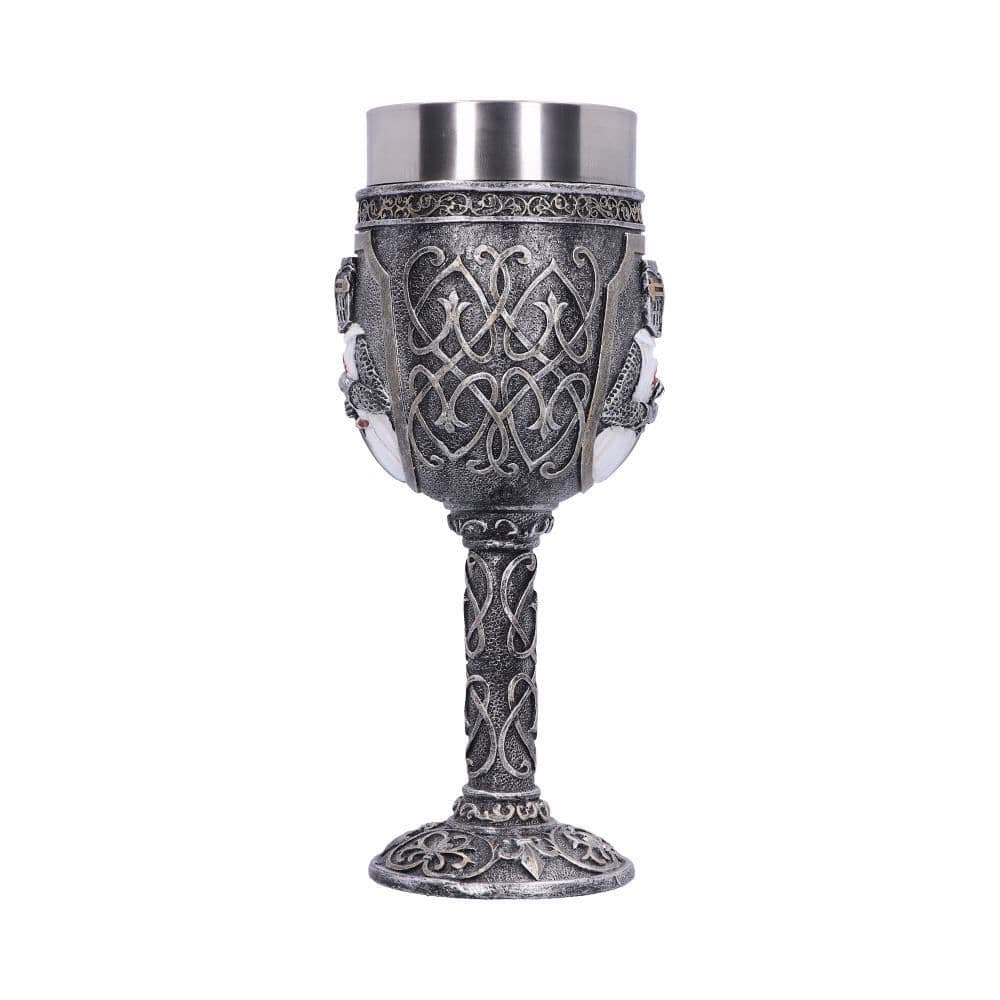 Medieval Knight Gauntlet Wine Goblet Hand Painted 23cm