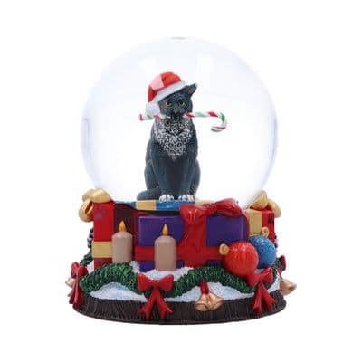 Krampuss Cheeky Black Cat Snow Globe