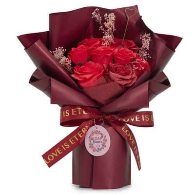 Large Red Roses Bouquet With Love Is Eternal Gift Card