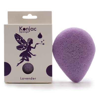Lavender Teardrop Konjac Sponge