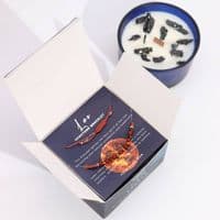 Leo Zodiac Star Sign Crystal Candle With Gemstone Bracelet | Soy Wax Candles Deal Kent