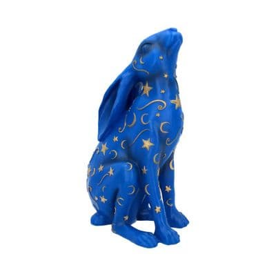 Lepus Moon And Stars Constellation Blue Hare Ornament