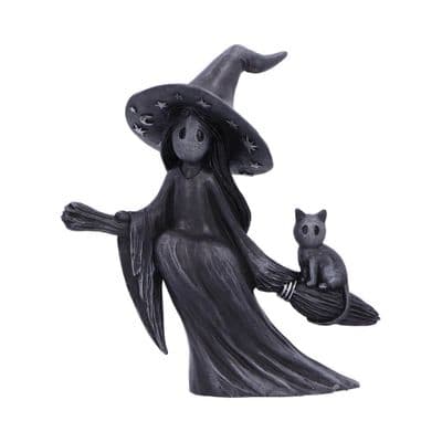 Little Souls Witch Beam On Broomstick Figurine