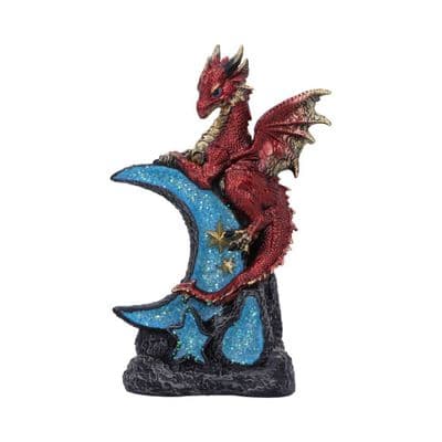 Lunar Perch Red & Gold Dragon Figurine