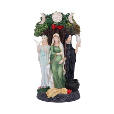 Maiden Mother Crone Triple Moon Painted Figurine