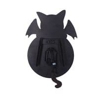 Malpus Winged Black Cat ' Tickin' Feline Pendulum Clock | Nemesis Now
