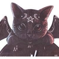 Malpus Winged Black Cat ' Tickin' Feline Pendulum Clock | Nemesis Now