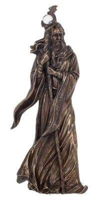 Merlin Cold Cast Bronze Sculpture - 28cm