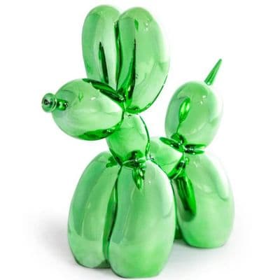Metallic Electric Green Balloon Dog Ornament