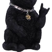 Metallicat Black Cat Throwing Rock Hand Sign Ornament | Nemesis Now Deal Kent