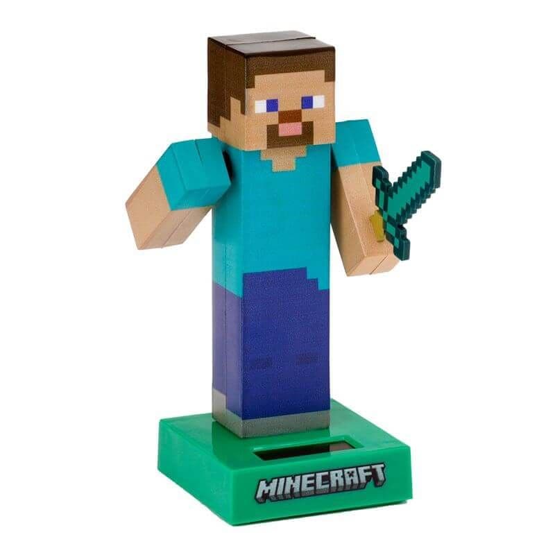 Minecraft Steve Solar Powered Pal Moving Figure | Bonnebombe Deal Kent UK
