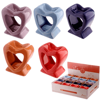 Mini Ceramic Heart Wax Melter / Oil Burner