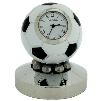 Miniature Metal Rotating Football Quartz Clock
