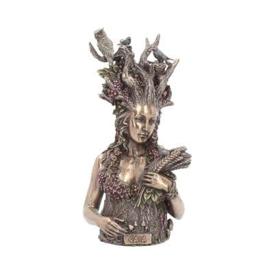 Mother Earth Bronzed Greek Goddess Gaia Bust