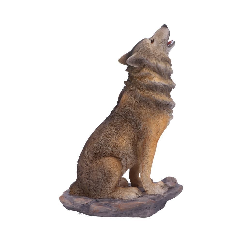 Nemesis Now – Statua Lupo Bianco Ululante "Storm's Cry" – 41,5 Cm – Resina Dipinta A Mano
