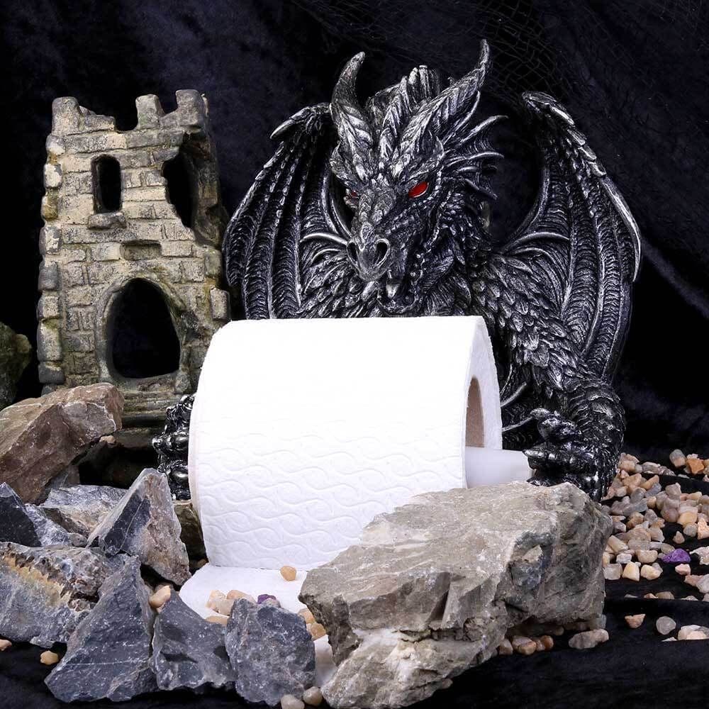 Obsidian Gothic Dragon Toilet Roll Holder Nemesis Now Dragons