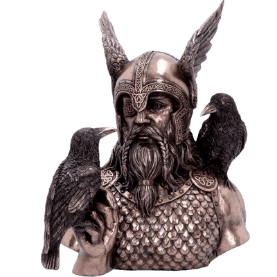Odin's Messengers Norse Viking God Bust