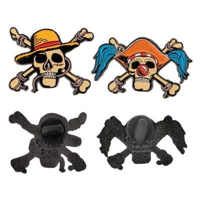 One Piece Luffy & Buggy Anime Pin Badges 2 Pack