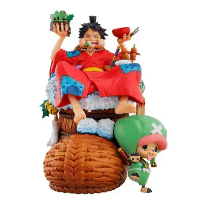 One Piece Petitrama DX  Luffy D Monkey & Tony Tony Chopper Anime Statue