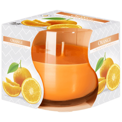 Orange Scented Essential Oil Glass Jar Candle