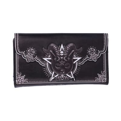 Pawzuph Baphomet Black Cat Embossed Purse