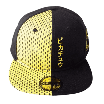 Pikachu Black & Yellow Snapback Baseball Cap