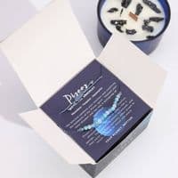 Pisces Zodiac Star Sign Crystal Candle With Gemstone Bracelet | Soy Wax Candles Deal Kent