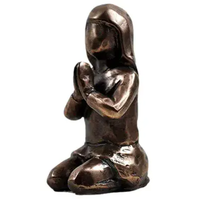 Praying Girl Cold Cast Bronze Sculpture