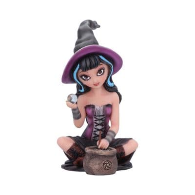 Pruedence Cute Purple Witch Figurine