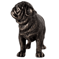 Pug Dog Cold Cast Bronze Animal Ornament | Deal Dover Canterbury Kent