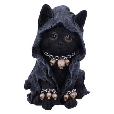 Reapers Feline Cloaked Grim Reaper Cat Figurine