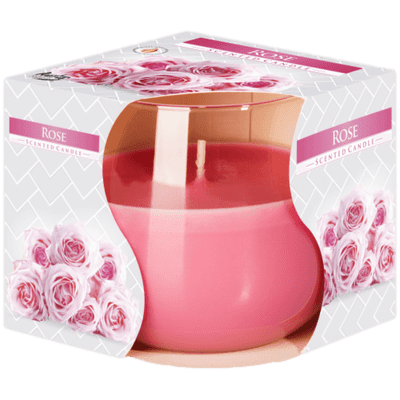 Rose Scented Essential Oil Glass Jar Candle