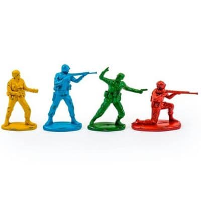 Set Of 4 Classic Toy Soldiers Coloured Figures