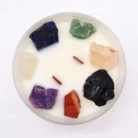 Seven Charkra Inner Balance Crystal Gemstone Candle | Aromatherapy Candle Shops InMargate Kent UK