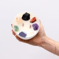 Seven Charkra Inner Balance Crystal Gemstone Candle | Aromatherapy Candle Shops InMargate Kent UK