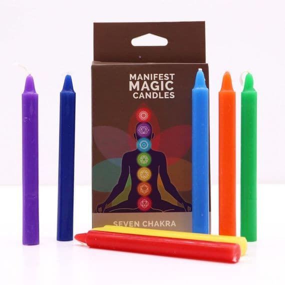Seven Coloured Chakra Manifest Magic Spiritual Candles