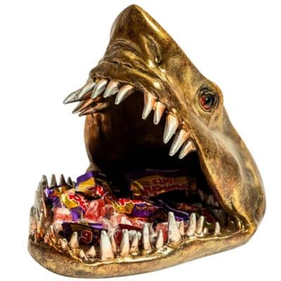 Shark Head Burnt Gold Storage Dish