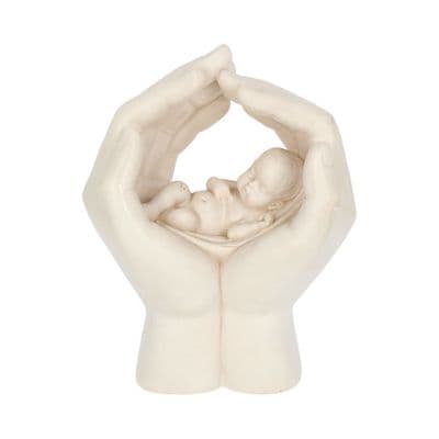 Shelter Baby In Cradled Hand (Large) Figurine