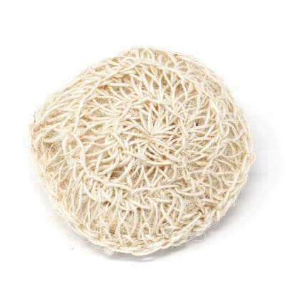 Sisal Sponge and Scrub Soft Round Exfoliating Cushion