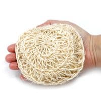 Sisal Sponge and Scrub Soft Round Exfoliating Cushion