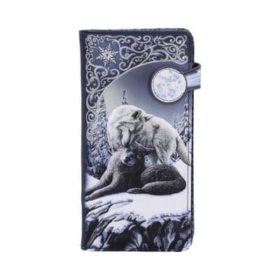 Snow Kisses Wolves Embossed Purse