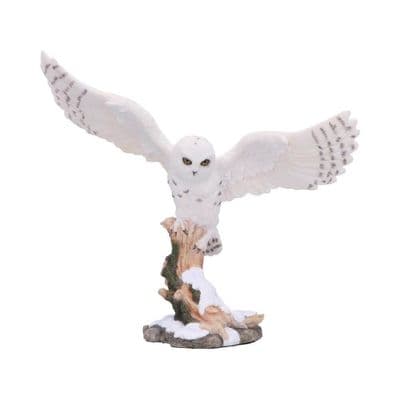Snowfall Majestic Winter Owl Figurine