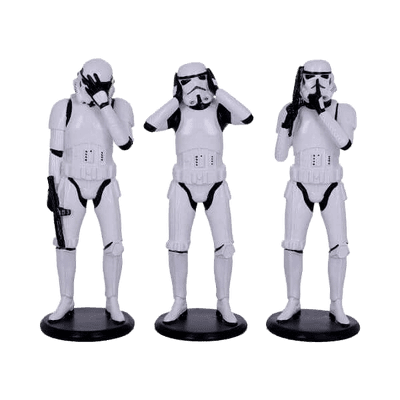 Star Wars Set Of Three Wise Stormtroopers