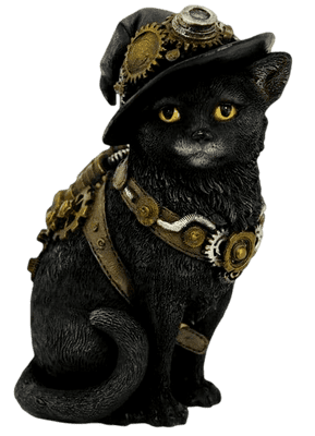 Steampunk Clockwork Kitty Cat Sculpture