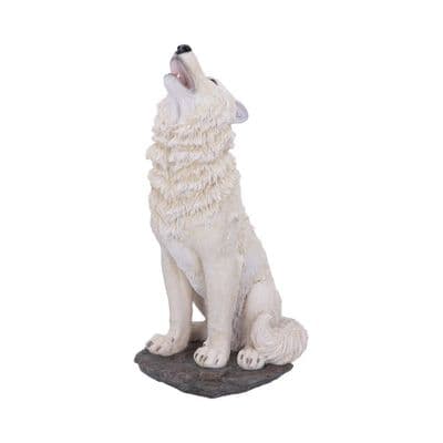 Storms Cry Howling White Wolf Figurine