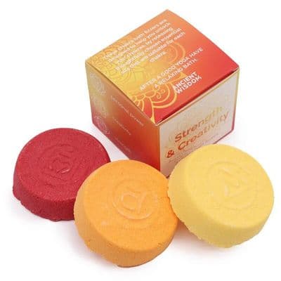 Strength & Creativity Set Of 3 Chakra Bath Bombs
