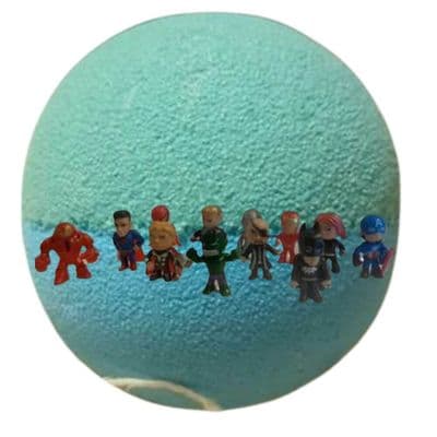Super Hero Themed Toy Hidden Inside Suprise Bath Bomb