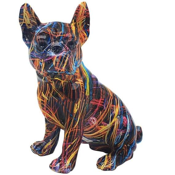 Supernova French Bulldog Abstract Splash Art Ornament | Skull Ornaments Deal Kent UK