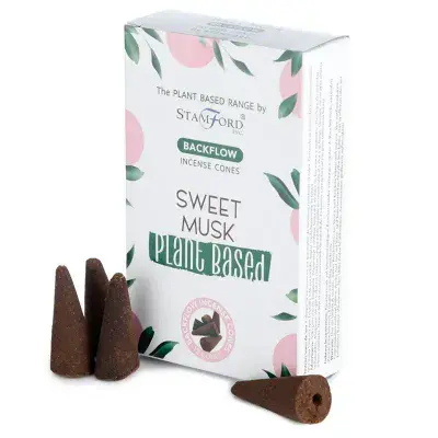 Sweet Musk Plant Based Backflow Incense Cones